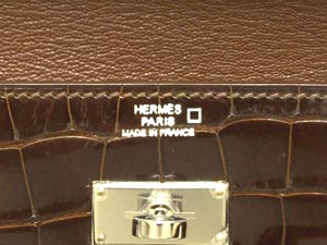 エルメス ケリーウォレット ロング .クロコダイル/エヴェンヌ×シルバー金具 he-ac-1439