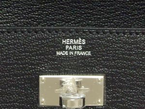 エルメス ケリーウォレット ロング/黒×シルバー金具 he-ac-1358