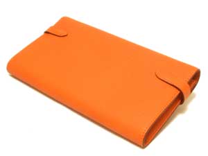 エルメス ケリーウォレット ロング/オレンジ×シルバー金具 he-ac-1622