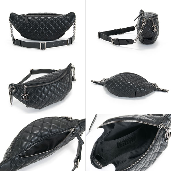 シャネルバッグ CHANEL バッグ レディース ボディバッグ ウエストポーチ ノワールブラック A94102 Y04638 94305 NOIR