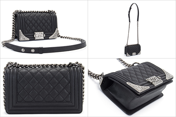 シャネル CHANEL バッグ レディース ショルダーバッグ ボーイシャネル ココマーク ブラック A90422 Y08804 BLACK