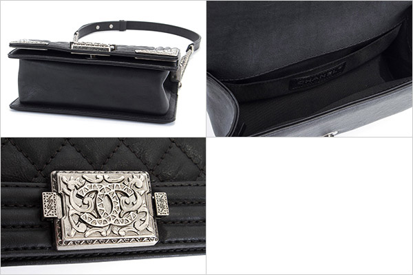 シャネル CHANEL バッグ レディース ショルダーバッグ ボーイシャネル ココマーク ブラック A90422 Y08804 BLACK