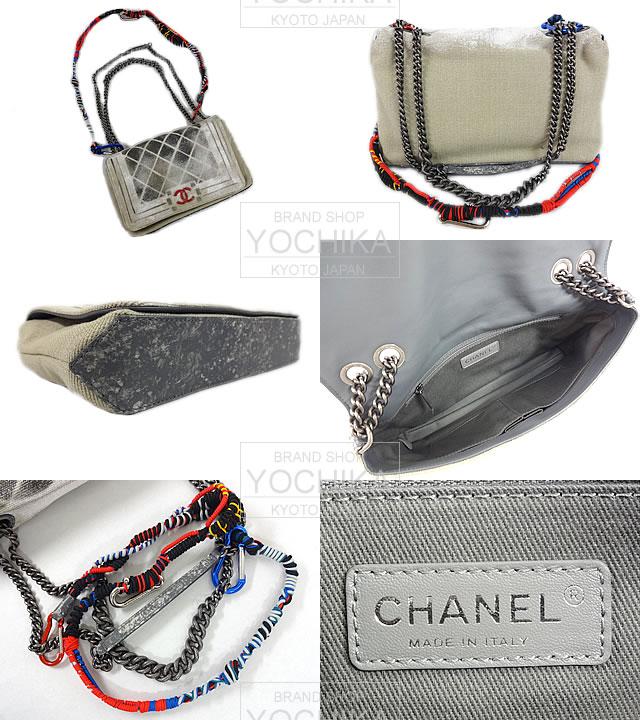 ブランドシャネル　CHANEL　ボーイシャネル　3WAYショルダーバッグ A92316　プリント ダブルチェーン
