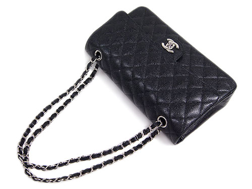 シャネルバッグ バッグ CHANEL ショルダーバッグ マトラッセ キャビアスキン CC ブラックxボルドー シルバー金具 A01112 Y01588 C3906