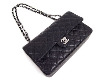 シャネルバッグ バッグ CHANEL ショルダーバッグ マトラッセ キャビアスキン CC ブラックxボルドー シルバー金具 A01112 Y01588 C3906
