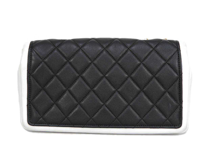 シャネル CHANEL マトラッセ バイカラー Wチェーン チェーンショルダーバッグ A92207