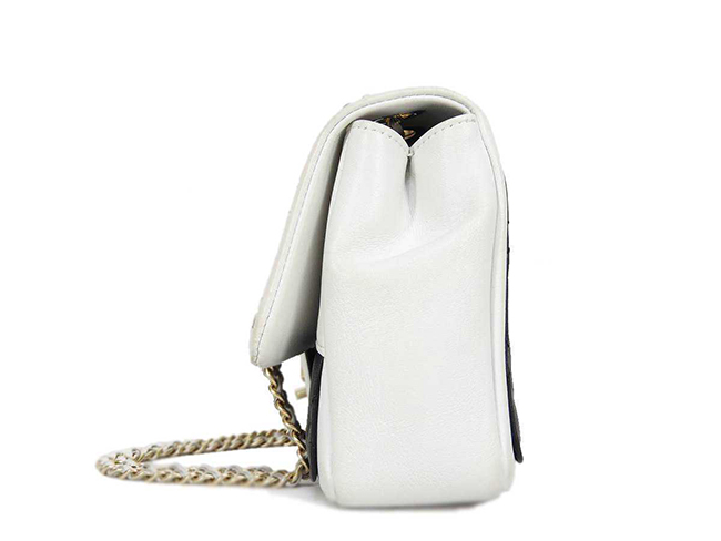 シャネル CHANEL マトラッセ バイカラー Wチェーン チェーンショルダーバッグ A92207