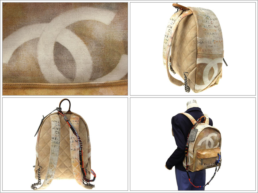 シャネルCHANELバッグ リュック プリント キャンバス パック ココマーク 2014春夏コレクション A92352