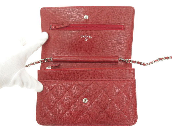 ブランドシャネル チェーンウォレット マトラッセ ココマーク 長財布 A33814 CHANEL 財布