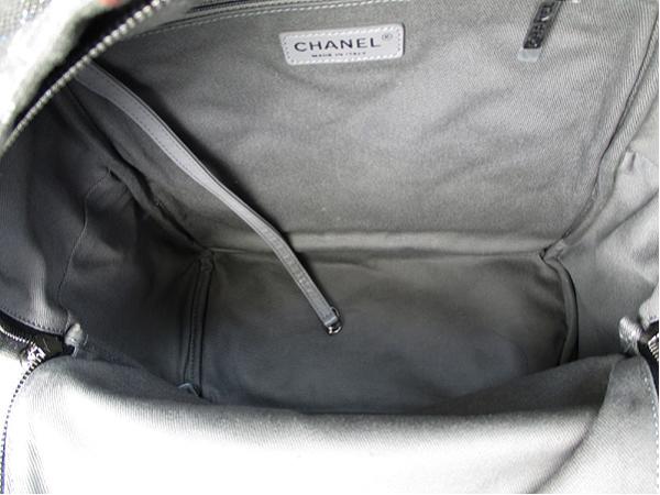 シャネル　CHANEL　2014SSコレクション　グラフィティ リュックサック バックパック キャンバス グレー A92352