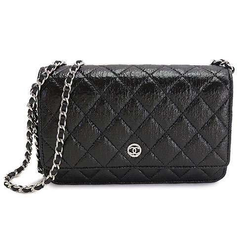 シャネル A68851 BK ショルダーバッグ/チェーンウォレッピー ココマーク レザー ブラック