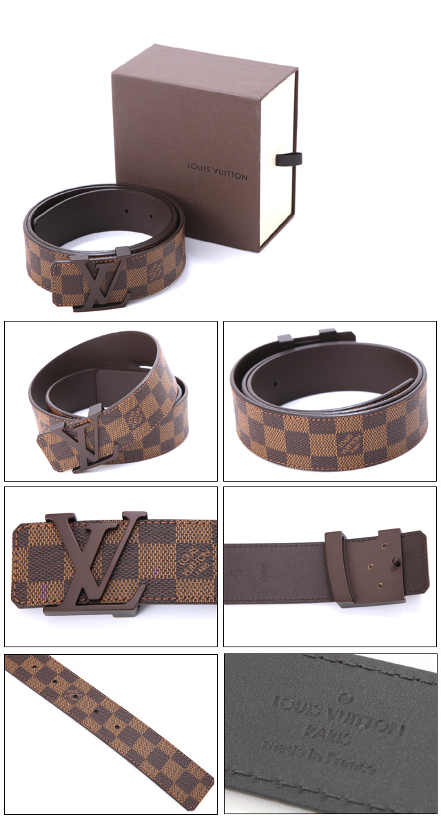 ルイ・ヴィトン　ダミエ　サンチュール・ＬＶ イニシアル 40ＭＭ　M9807Q
