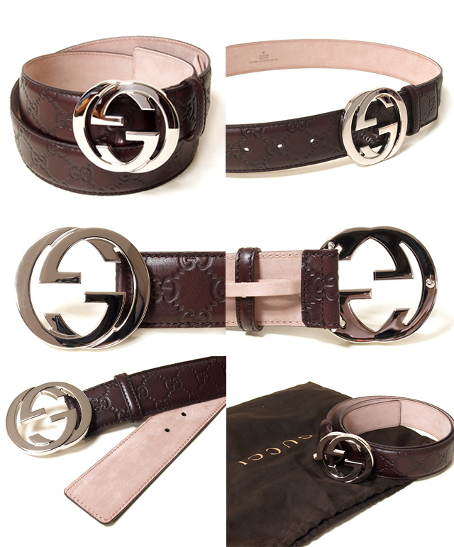 GUCCI BELT 114984-AA61N-2019 グッチ ベルト ブラウングッチシマレザー チャンピオンバックル ユニセックス