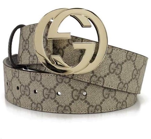 GUCCI　114876-KGDIG-8588 グッチ ユニセックスベルト PVCコーティングキャンバス ベージュ