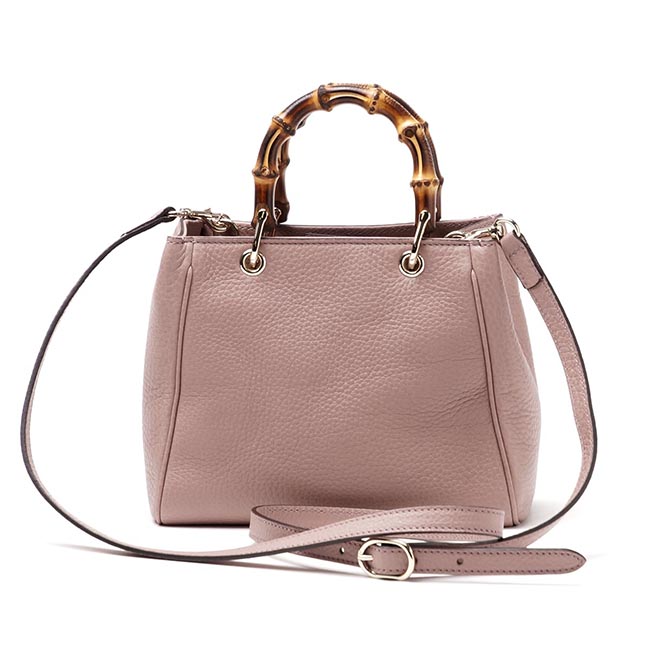 スーパーブランドグッチ ハンドバッグ(2WAY仕様) BAMBOO SHOPPER LEATHER ライトピンク ピンク系 368823 a7m0g 6812 レディース