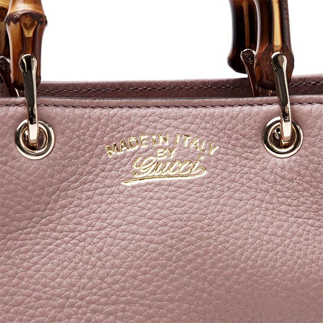 スーパーブランドグッチ ハンドバッグ(2WAY仕様) BAMBOO SHOPPER LEATHER ライトピンク ピンク系 368823 a7m0g 6812 レディース