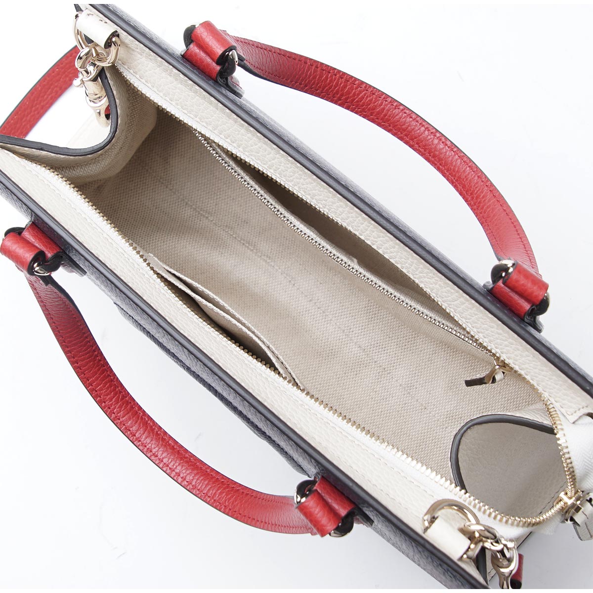 グッチ/GUCCIスーパーブランド ハンドバッグ(2WAY仕様) SOHO/ソーホー LEATHER ブルー×レッド ブルー系 431571 caoeg 4091 レディース