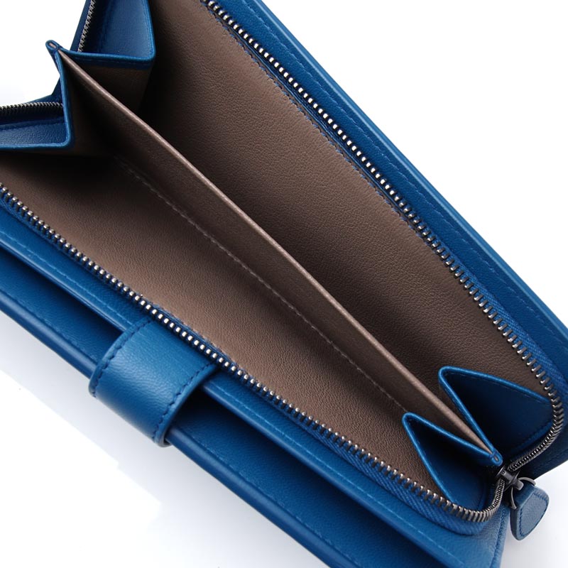 ボッテガヴェネタ/BOTTEGA VENETA 長財布[小銭入れ付き] NAPPA ピーコック ブルー系 347579 v001n 4321 レディース