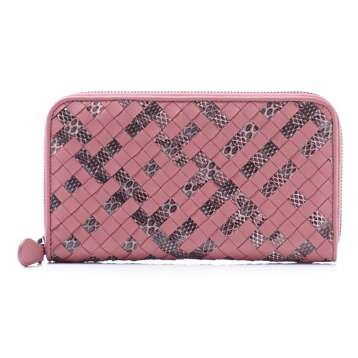 ボッテガヴェネタBOTTEGA VENETA ラウンドファスナー長財布[小銭入れ付き] AYERS×NAPPA ダスティーローズ ピンク系 114076 vv211 5707 レディース