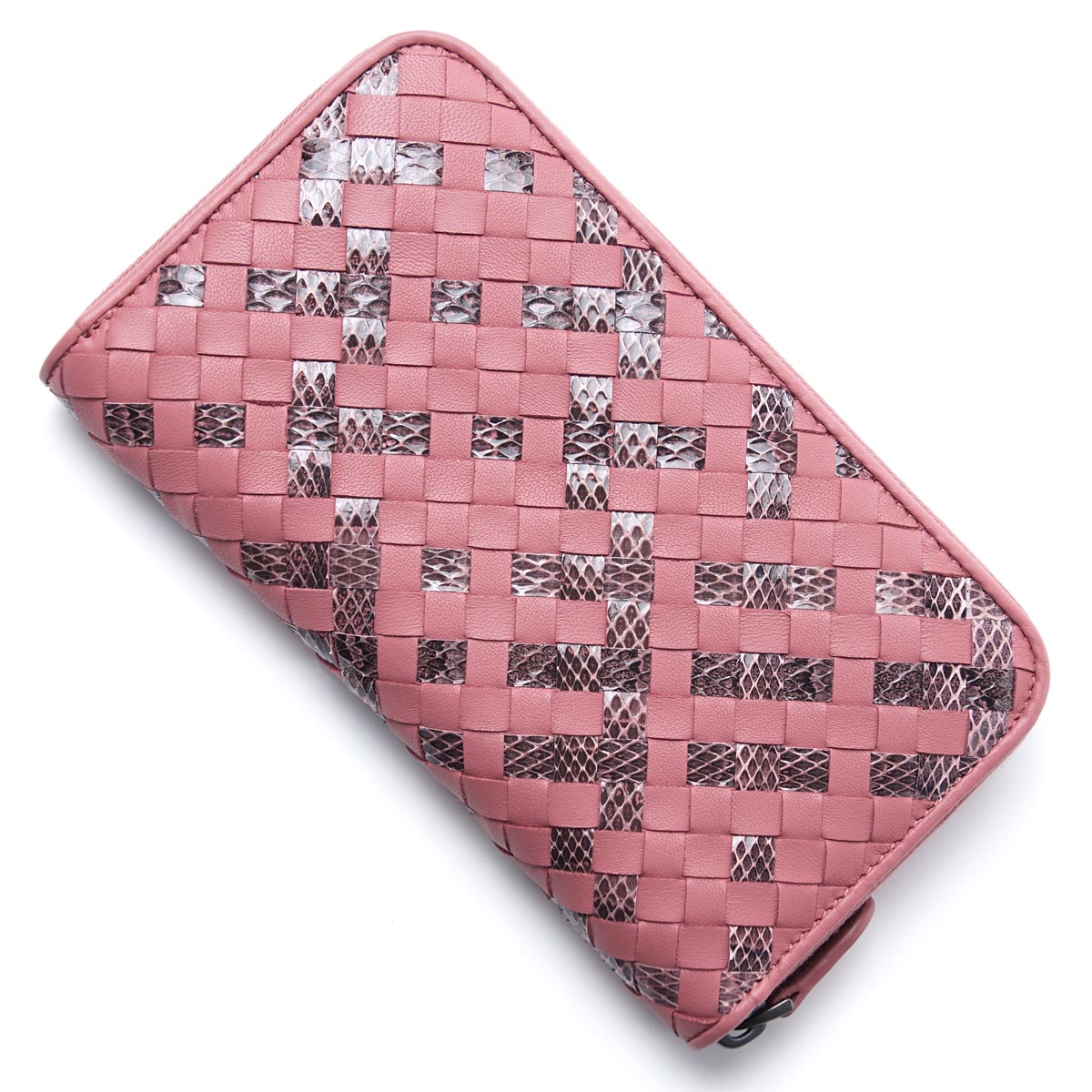 ボッテガヴェネタBOTTEGA VENETA ラウンドファスナー長財布[小銭入れ付き] AYERS×NAPPA ダスティーローズ ピンク系 114076 vv211 5707 レディース