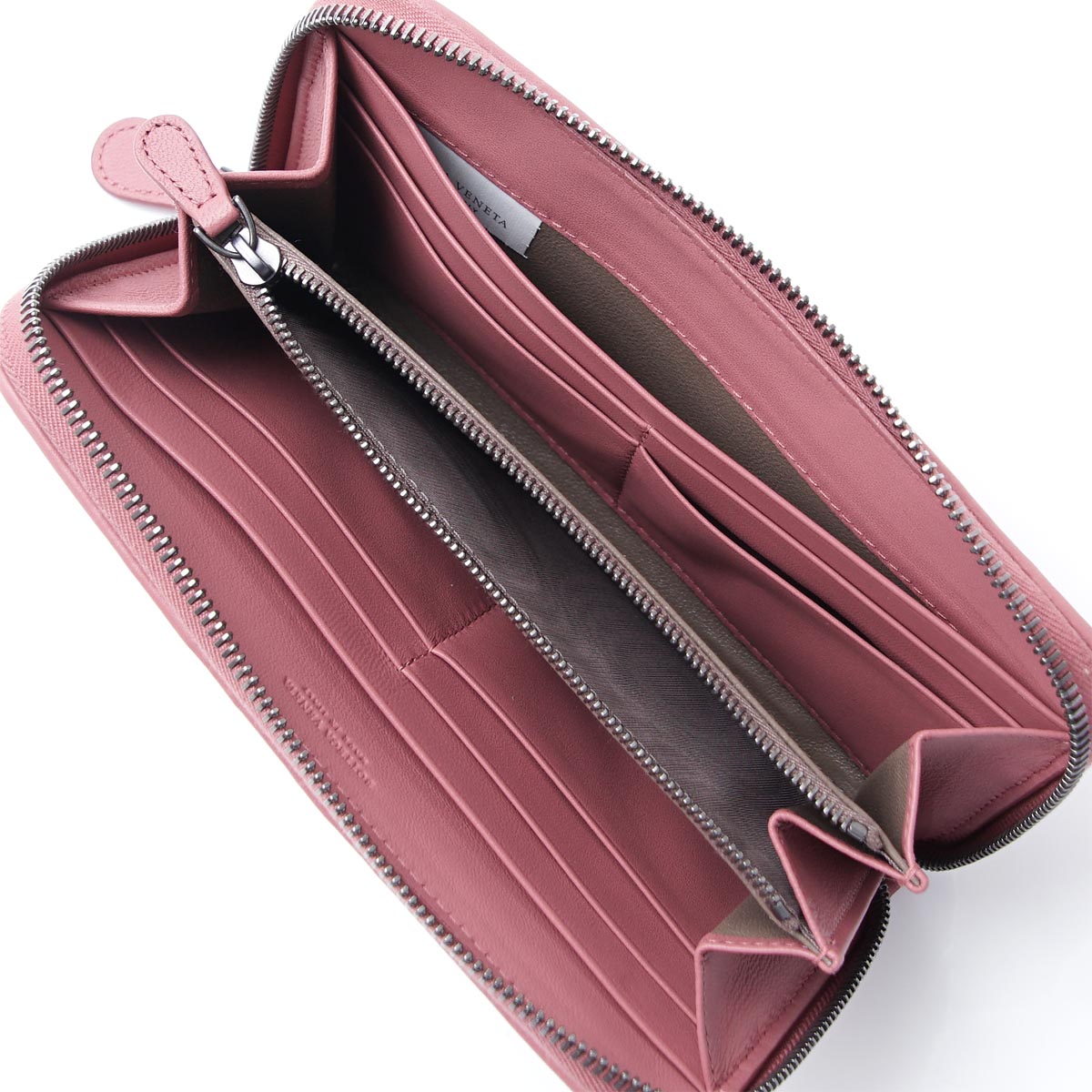 ボッテガヴェネタBOTTEGA VENETA ラウンドファスナー長財布[小銭入れ付き] AYERS×NAPPA ダスティーローズ ピンク系 114076 vv211 5707 レディース