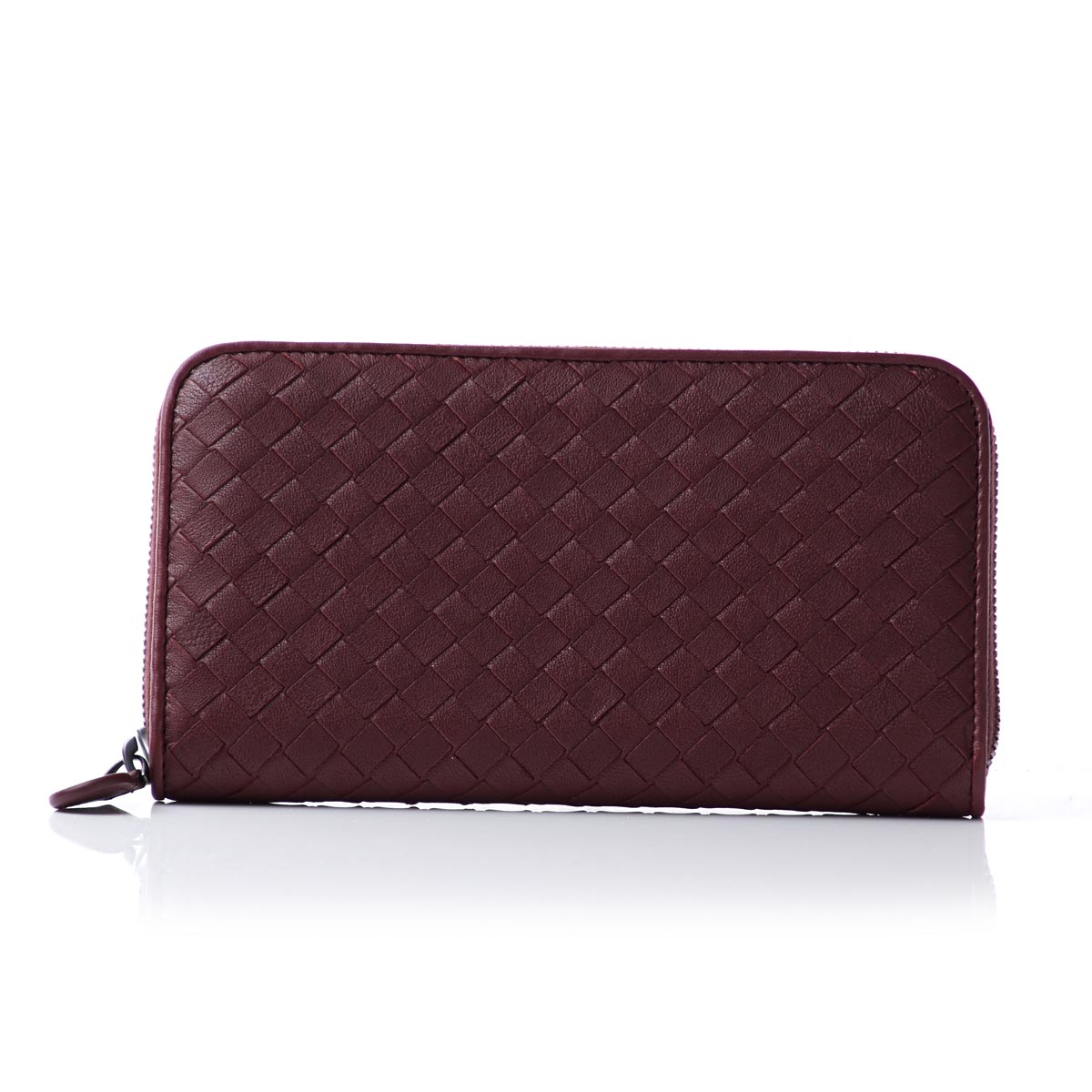 ボッテガヴェネタBOTTEGA VENETA ラウンドファスナー 長財布[小銭入れ付き] WASHED LAMB バローロ レッド系 114076 vx051 2240 メンズ＆レディース