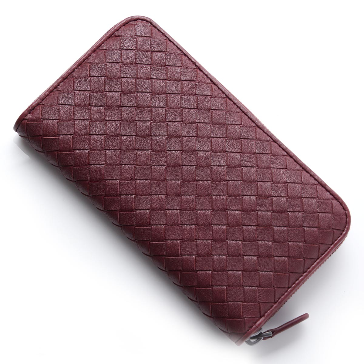ボッテガヴェネタBOTTEGA VENETA ラウンドファスナー 長財布[小銭入れ付き] WASHED LAMB バローロ レッド系 114076 vx051 2240 メンズ＆レディース