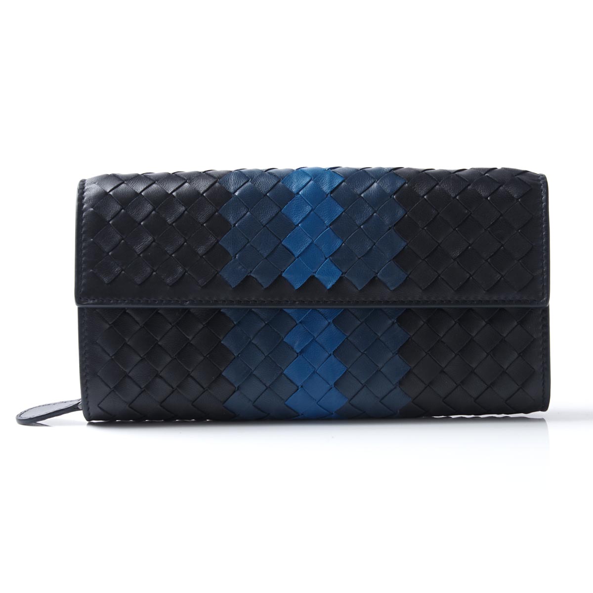 ブランドボッテガヴェネタBOTTEGA VENETA 長財布[小銭入れ付き] NAPPA トルマリン×パシフィック×ピーコック ブルー系 150509 vcb41 4079 レディース