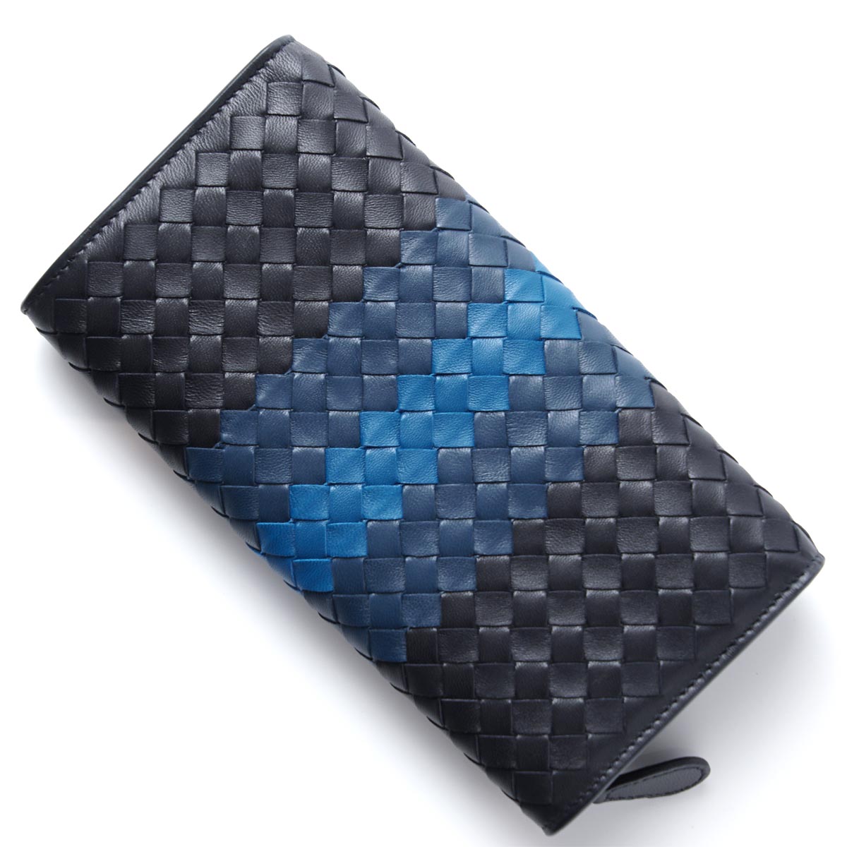 ブランドボッテガヴェネタBOTTEGA VENETA 長財布[小銭入れ付き] NAPPA トルマリン×パシフィック×ピーコック ブルー系 150509 vcb41 4079 レディース