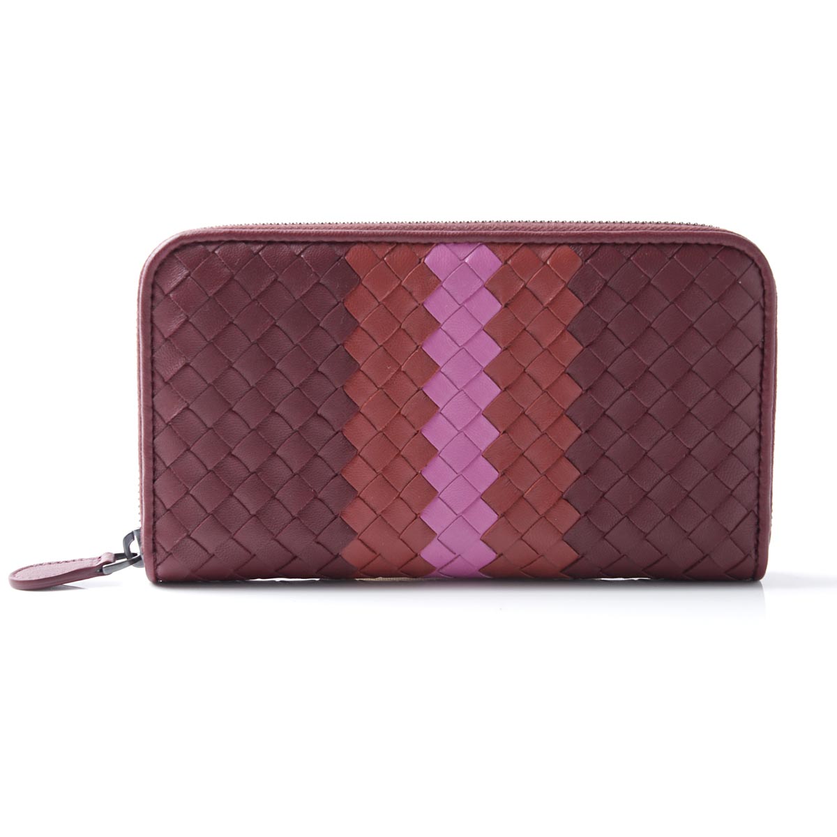 ボッテガヴェネタBOTTEGA VENETA ラウンドファスナー 長財布[小銭入れ付き] NAPPA バローロ×ブリック×ピオニー レッド系 114076 vcb41 2270 レディース