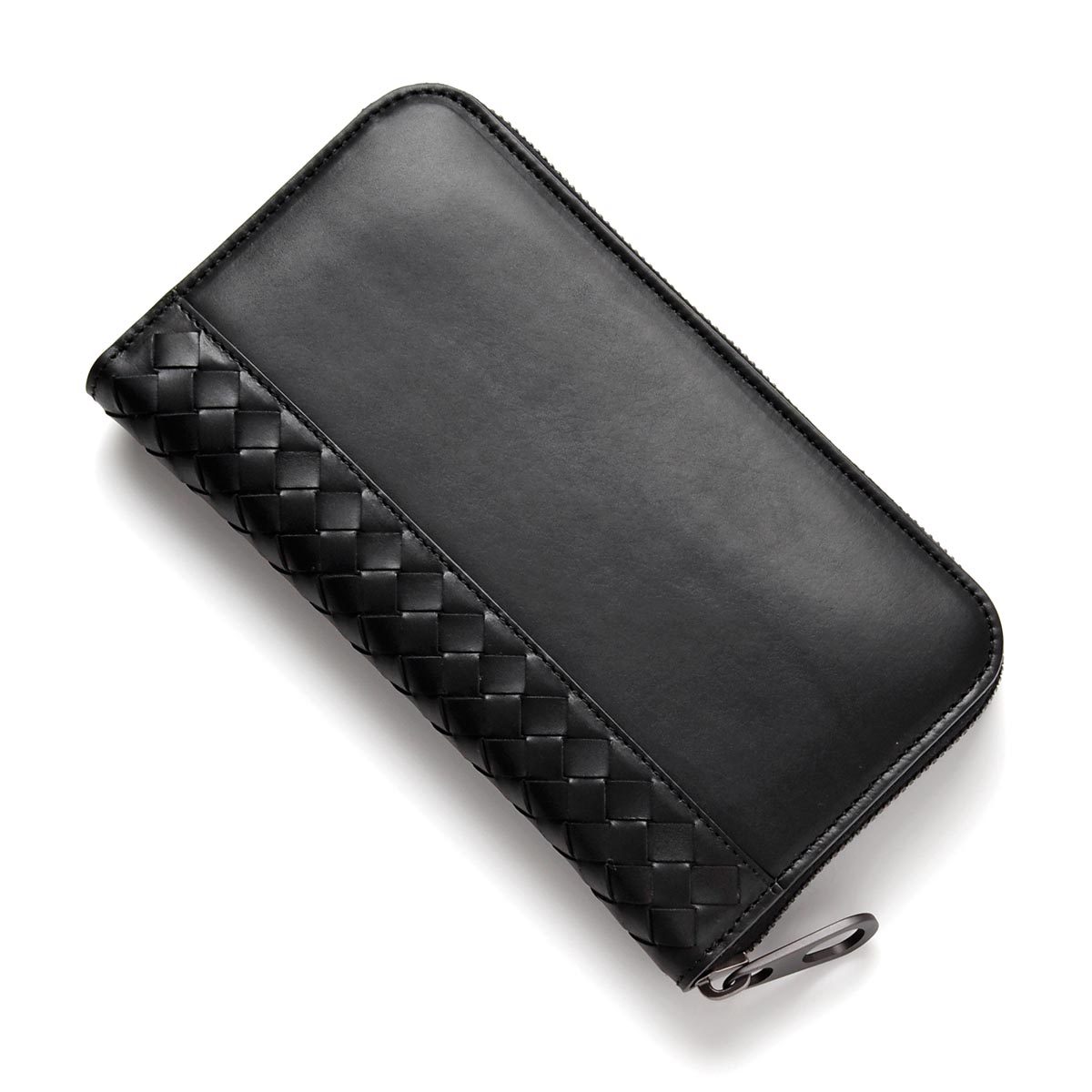 ボッテガヴェネタBOTTEGA VENETA ラウンドファスナー 長財布[小銭入れ付き] MATT NERO ブラック系 344679 vm403 1000 メンズ＆レディース