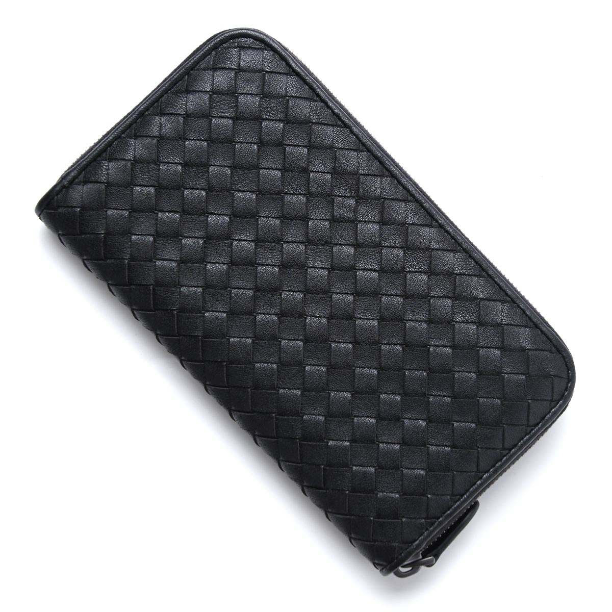 ボッテガヴェネタ/BOTTEGA VENETA ラウンドファスナー 長財布[小銭入れ付き] WASHED LAMB NERO ブラック系 114076 vx051 1000 メンズ＆レディース