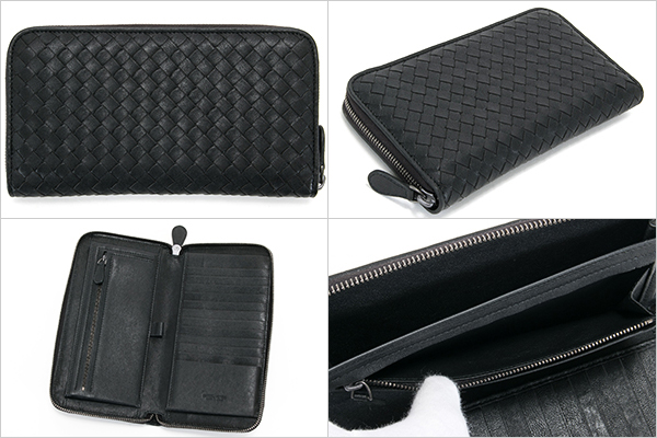 ボッテガヴェネタ BOTTEGA VENETA 財布 長財布 メンズ レディース ラウンドファスナー ブラック 302357 VX051 1000 ボーナス サマーセール/新作