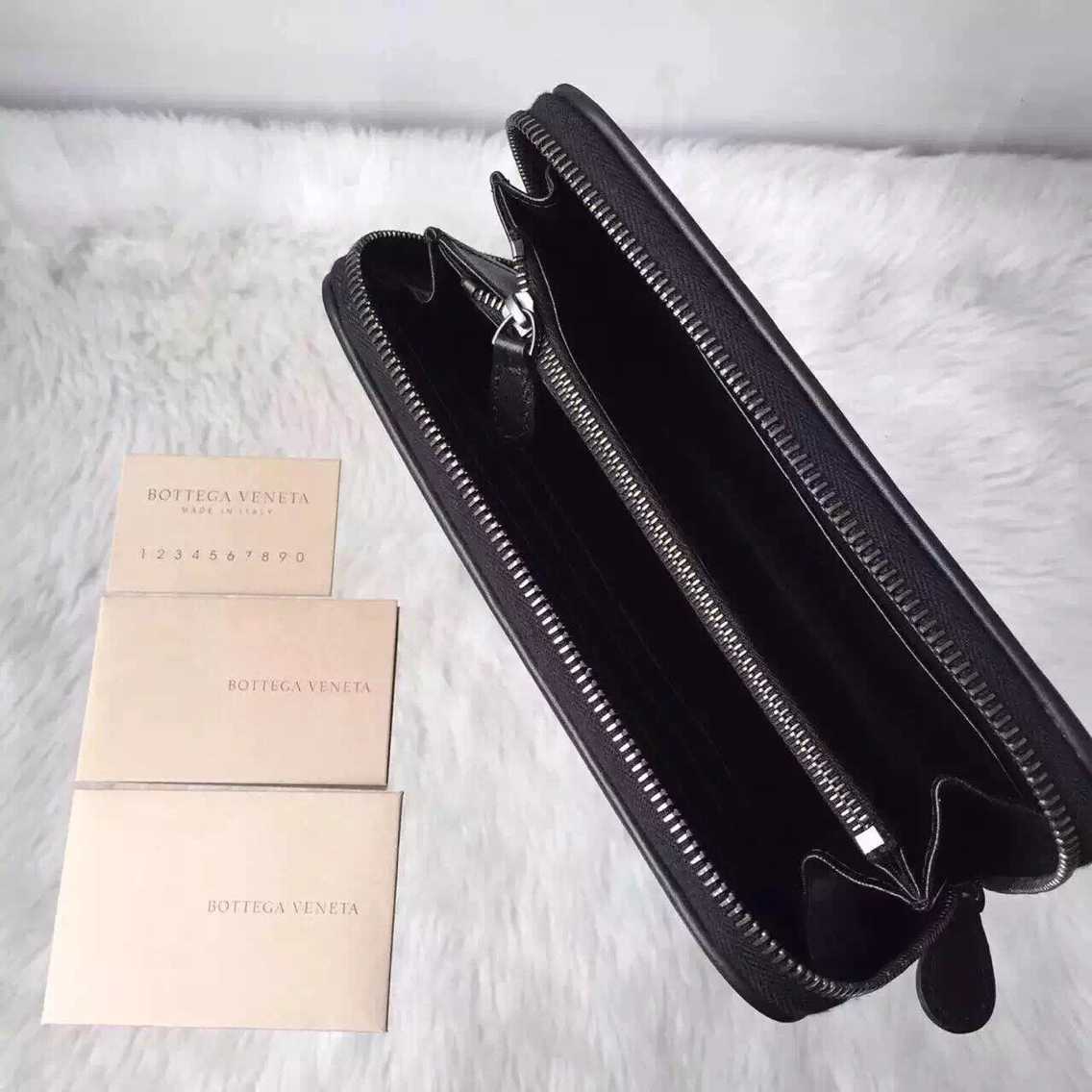 ボッテガヴェネタ ラウンドファスナー 長財布[小銭入れ付き]/HIGHWAY/WAXY /NERO 344679 vago1 1000【春夏】メンズ