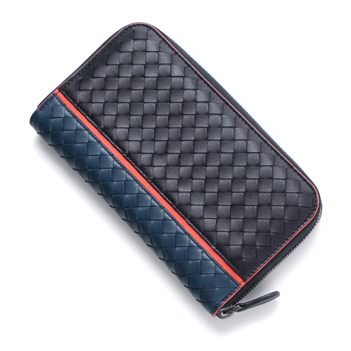 ボッテガヴェネタBOTTEGA VENETA ラウンドファスナー 長財布[小銭入れ付き] NAPPA ナッパ パシフィック×トルマリン×ベスビオ ブルー系 114076 vcbb1 8170 メンズ