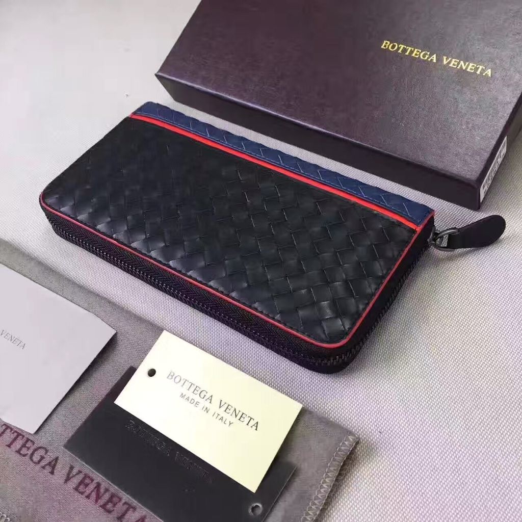 ボッテガヴェネタBOTTEGA VENETA ラウンドファスナー 長財布[小銭入れ付き] NAPPA ナッパ パシフィック×トルマリン×ベスビオ ブルー系 114076 vcbb1 8170 メンズ