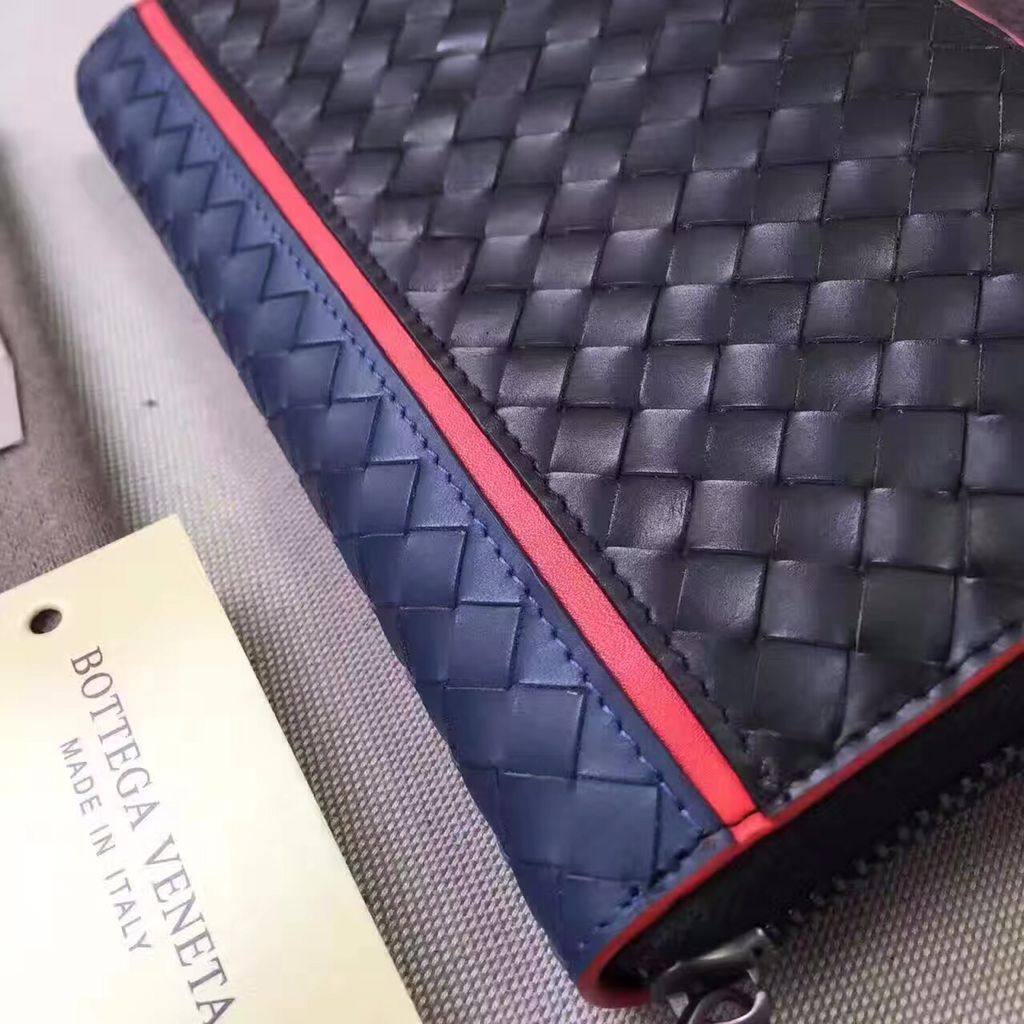 ボッテガヴェネタBOTTEGA VENETA ラウンドファスナー 長財布[小銭入れ付き] NAPPA ナッパ パシフィック×トルマリン×ベスビオ ブルー系 114076 vcbb1 8170 メンズ