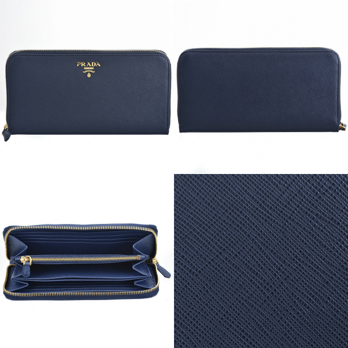 プラダ PRADA 2015年秋冬新作 型押しカーフスキン ラウンドファスナー長財布 1ML506 QWA 016