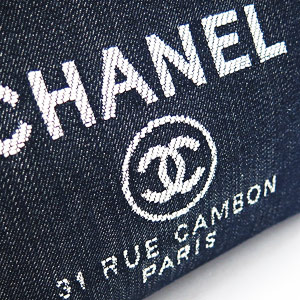 シャネル ハンドバッグ CHANEL チェーンショルダーバッグ/ボウリングバッグ ドーヴィル ココマーク デニム ネイビー A92749 Y10472 2A183