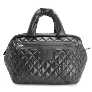 シャネル ボストンバッグ CHANEL ハンドバッグ ナイロン コクーン キルティング ブラック A49503 Y06883 94305/BK