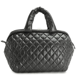 シャネル ボストンバッグ CHANEL ハンドバッグ ナイロン コクーン キルティング ブラック A49503 Y06883 94305/BK