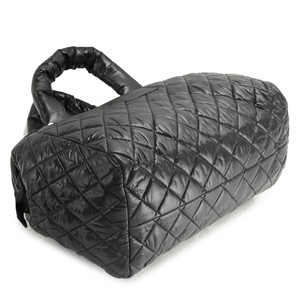 シャネル ボストンバッグ CHANEL ハンドバッグ ナイロン コクーン キルティング ブラック A49503 Y06883 94305/BK