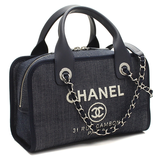 シャネル (CHANEL) ハンドバッグ A92749 デニムインディゴブルー レディース