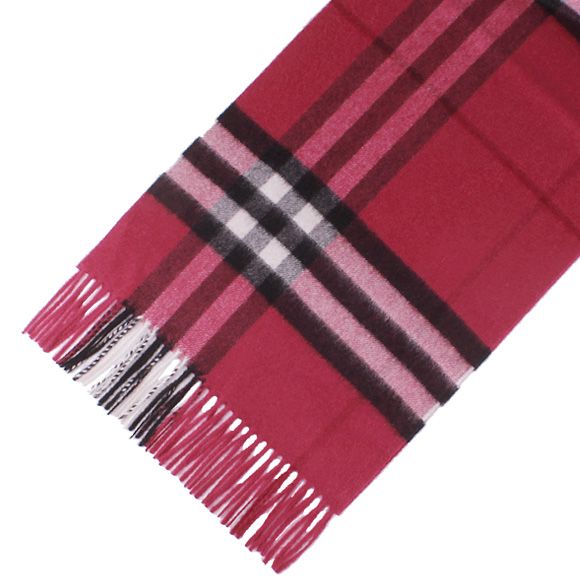 バーバリー BURBERRY カシミアマフラー GIANT ICON フューシャピンク 3895093 168:CS 6706B FUCHSIA PINK 