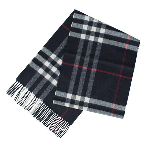 バーバリー BURBERRY カシミアマフラー ネイビーチェック GIANT ICON 3993734 168:CS 4100B NAVY CHECK