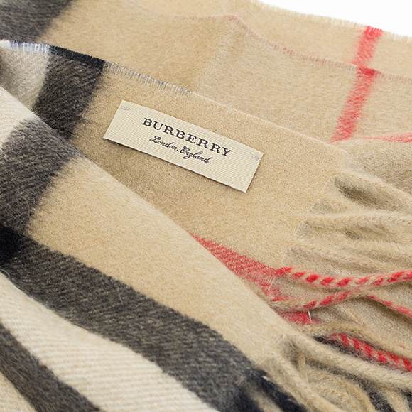 バーバリー BURBERRY カシミアマフラー MU M COL ダークキャメルチェック 3945941 CS:AARQX 2040B DARK CAMEL CHECK