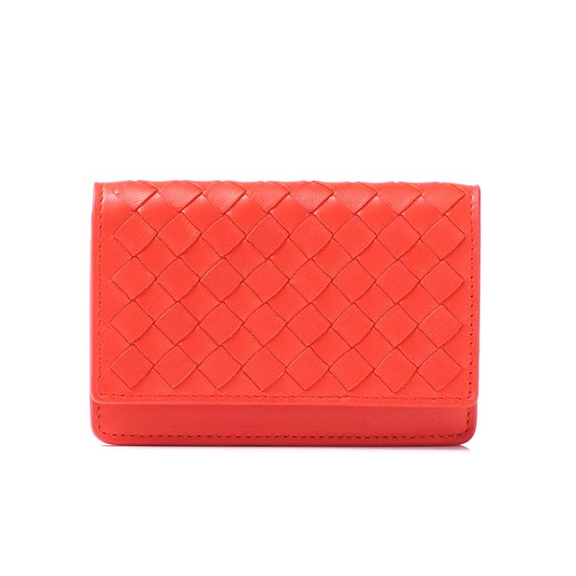 ボッテガヴェネタ BOTTEGA VENETA カードケース 名刺入れ NAPPA ベスビオ レッド系 133945 v001u 6506 メンズ&レディース