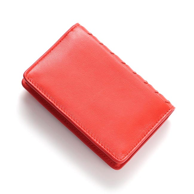 ボッテガヴェネタ BOTTEGA VENETA カードケース 名刺入れ NAPPA ベスビオ レッド系 133945 v001u 6506 メンズ&レディース