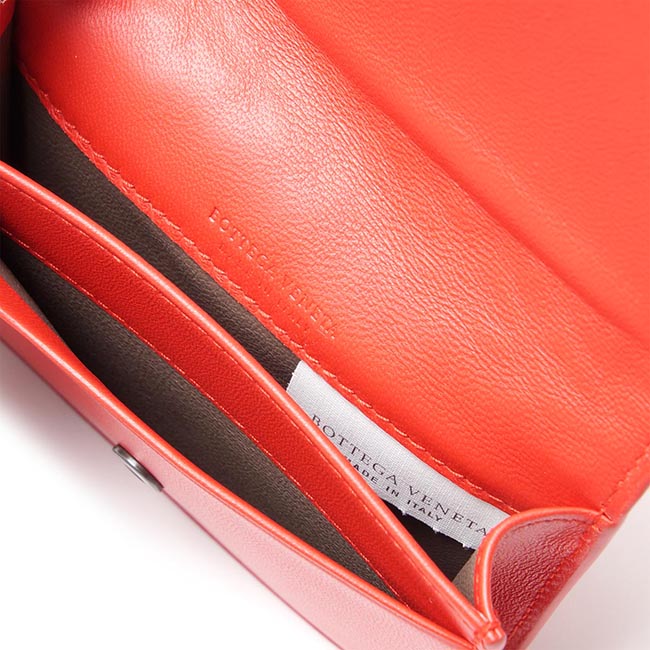 ボッテガヴェネタ BOTTEGA VENETA カードケース 名刺入れ NAPPA ベスビオ レッド系 133945 v001u 6506 メンズ&レディース