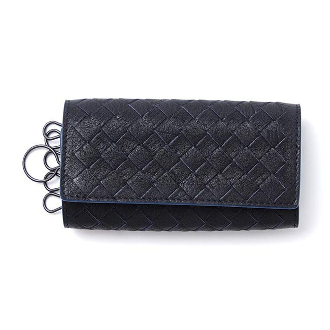 ボッテガヴェネタ BOTTEGA VENETA キーケース WASHED VINTAGE CALF ニューダークネイビー ブルー系 324080 vbd51 8974 メンズ